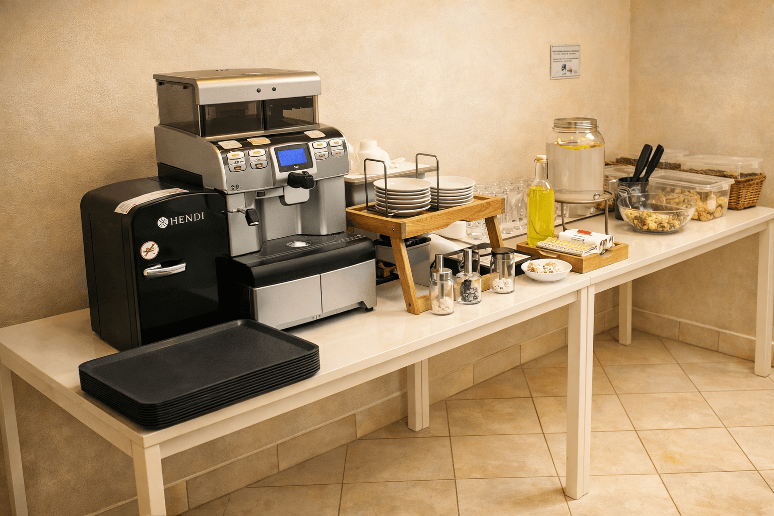 Samoobslužná stanice kávy a čaje